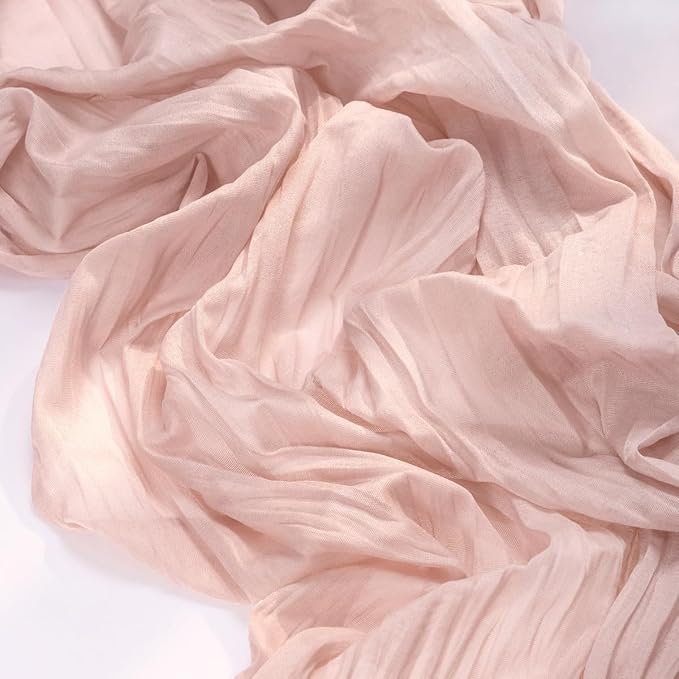 2 Pack Pink Table Runner 10ft Rustic Gauze Cheesecloth Table Decor | - Image 4