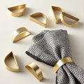 Cuff Brushed Gold Napkin Rings Set of 60, Modernist Napkin Ring Holder by wonlex