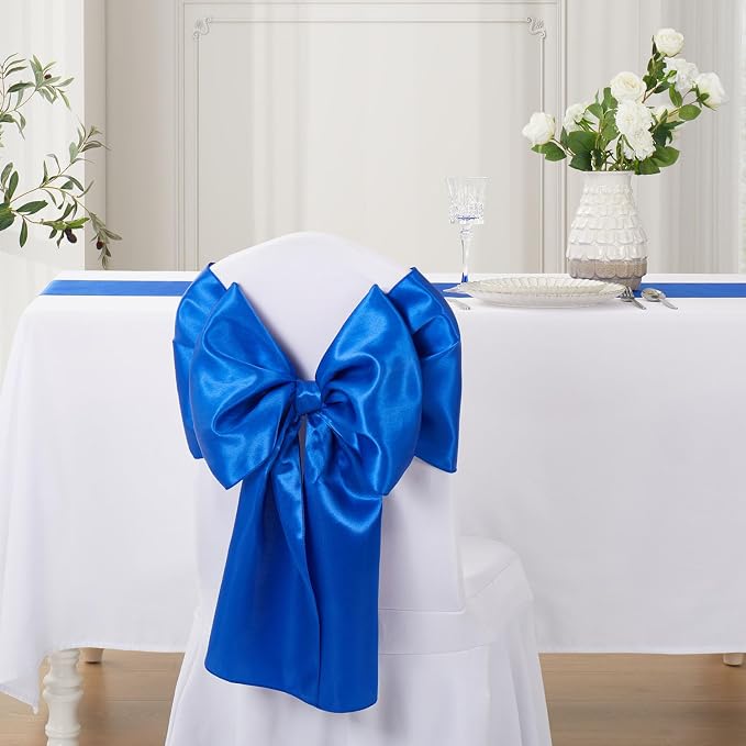 Royal Blue Satin Table Runner, 12x108 Inches, 2 Pack | Premium Satin, Smooth - Image 4