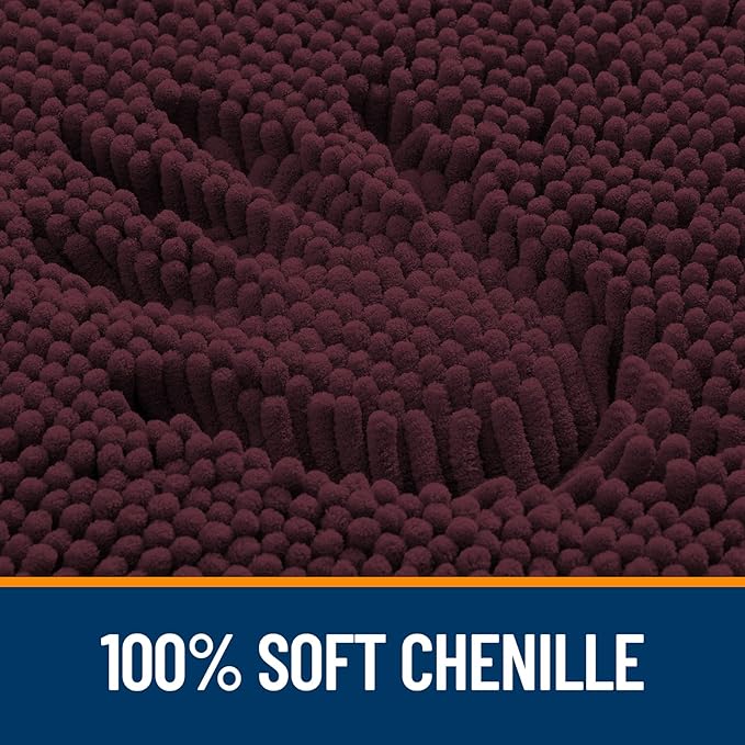 OLANLY Large Bathroom Rugs 50x30, Extra Soft Absorbent Chenille Bath Rugs - Image 3