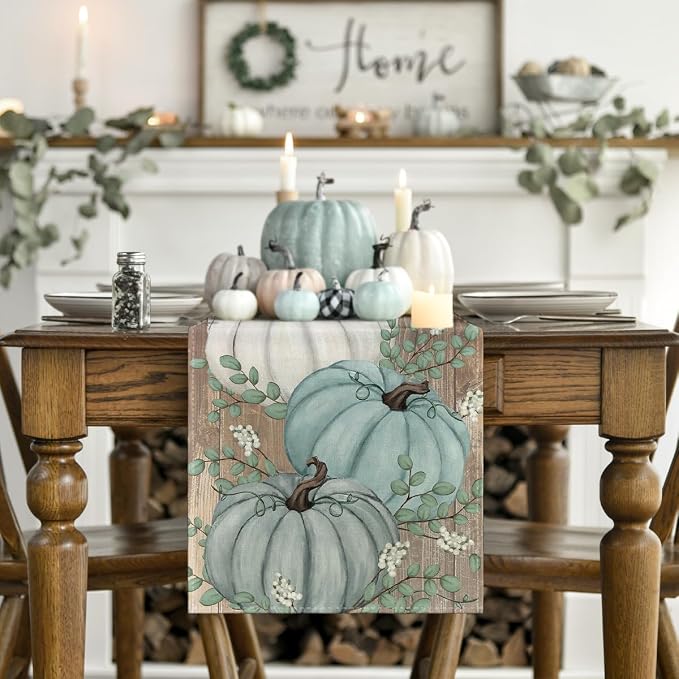 Artoid Mode 210 GSM Fall Table Runner 13x108 Inch Home Party Decor | Pumpkins - Image 2