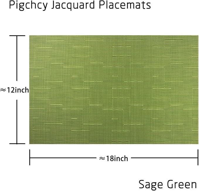 PIGCHCY Placemats Set of 12 Washable Durable Place Mats Vinyl Heat Resistant - Image 2