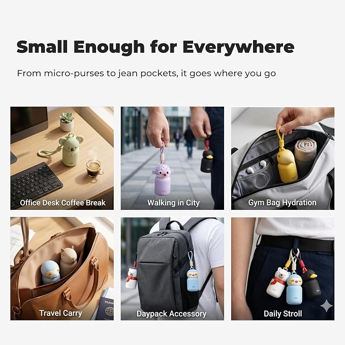 4.1oz Mini Insulated Water Bottle, Portable Coffee Cup, Small Travel Cup Vacuum - Image 4