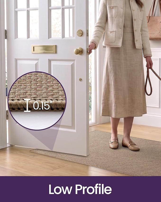 DEXI Hallway Runner Rug 2'4"x10', Non Slip Rubber Backed Runners Carpet - Image 4