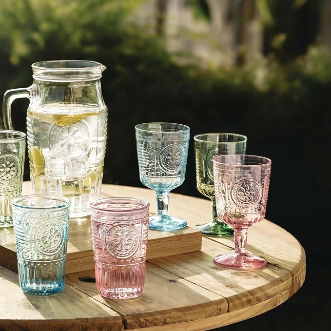 Bormioli Rocco Romantic Set Of 4 Cooler Glasses, 16 Oz. Colored Crystal Glass - Image 6