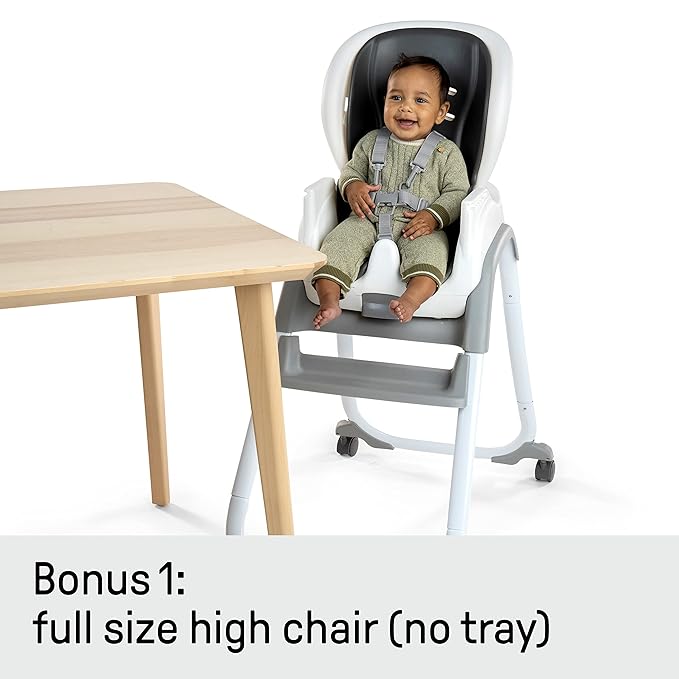 Ingenuity SmartClean Trio Elite 3-in-1 Convertible Baby High Chair, Toddler Chair, and Dining Booster Seat, For Ages 6 Months and Up, Unisex - Slate