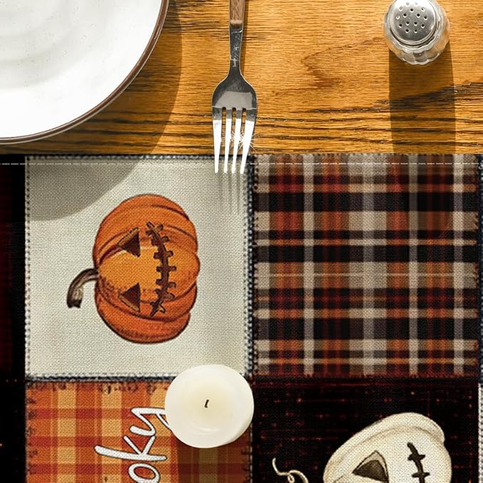 Artoid Mode 210 GSM Halloween Table Runner 13x120 Inch Home Party Decor | Black - Image 7