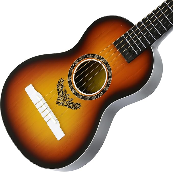 23" Acoustic Guitar, Kids 6 String Toy Guitar - Realistic Steel Strings - Beginner Practice First Musical Instrument for Children, Toddlers (Amber Sunburst)