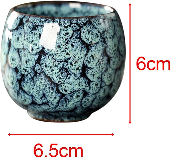 3X Tea Cups, Pottery Chinese Tea Cup, Japanese Tea Cups, Asian Porcelian Tea - Image 3