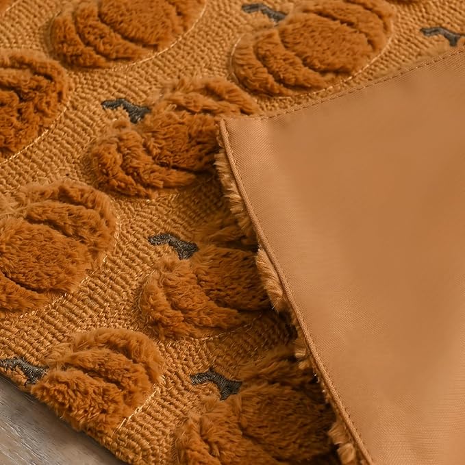 Artoid Mode Caramel Soft Faux Fur Fall Table Runner 13x48 Inch | Seasonal - Image 8