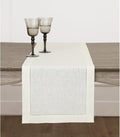 Solino Home 100% Linen Table Runner Ivory, Classic Hemstitch 14 x 156 in | by SolinoHome