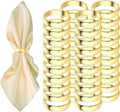 Gold Napkin Rings-40 Pcs Stainless Steel Napkin Rings | Metal Napkin Ring by GERILKAI