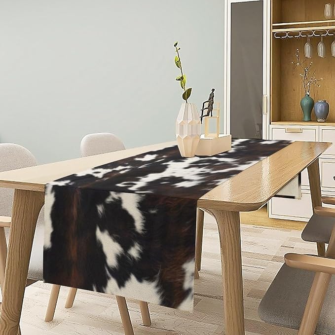 Cow Print Table Runner, 13x60 Inch - Image 2