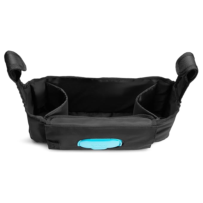 Munchkin® Brica® Stroller Organizer Bag - Universal Fit with Cup Holders and Wipes Case, Fits UPPAbaby, Evenflo, BabyTrend and more, Black