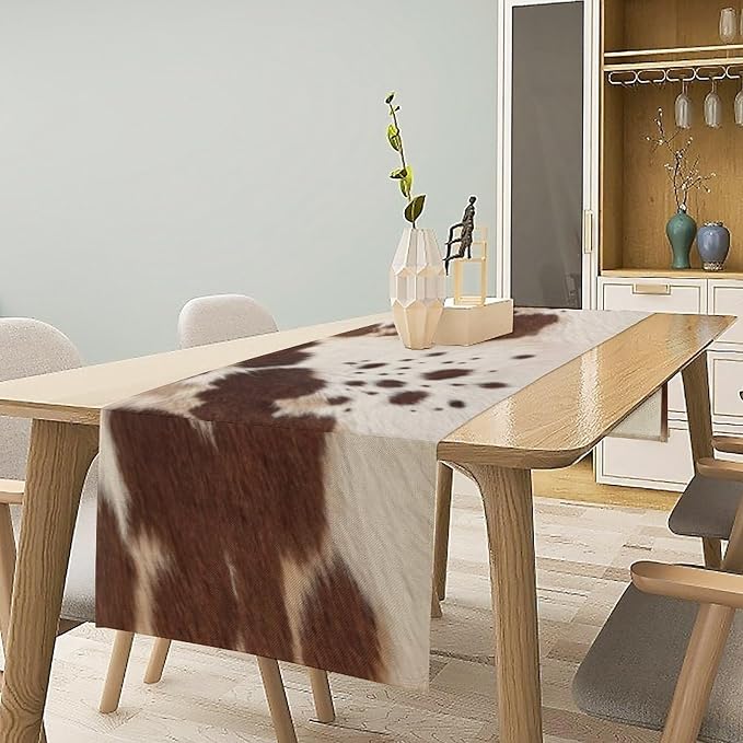 Cow Print Table Runner, 13x70 Inch - Image 2