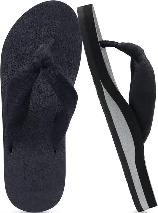 KuaiLu Flip Flops for Women with Arch Support Yoga Mat Comfortable Summer Beach Walking Thong Cushion Sandals Slip On Indoor Outdoor