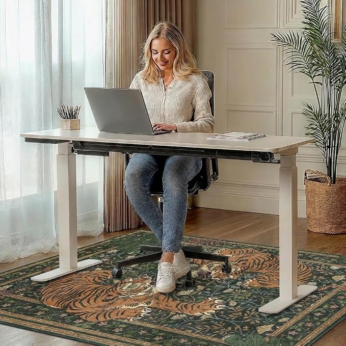 48"x60" Office Chair Mat for Hardwood Tile Floor, Under Desk Carpet Protector - Image 2