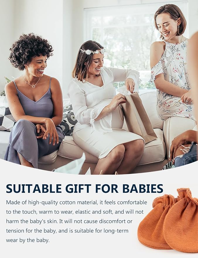 Cute Baby Mittens Newborn, No Scratch Baby Boy Mittens, Baby Girl Hat Gloves for Toddlers, Infant, Newborn