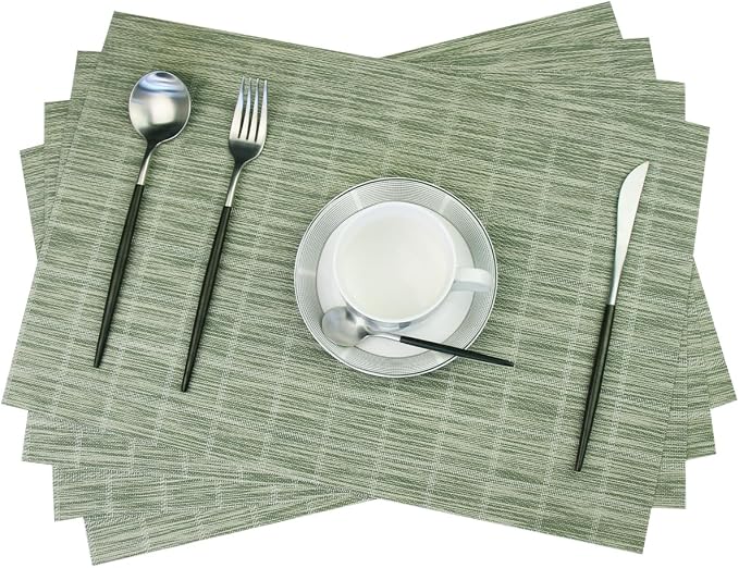 PIGCHCY Countryside Placemats Set of 4 Woven Heat Resistant Placemats Washable - Image 6