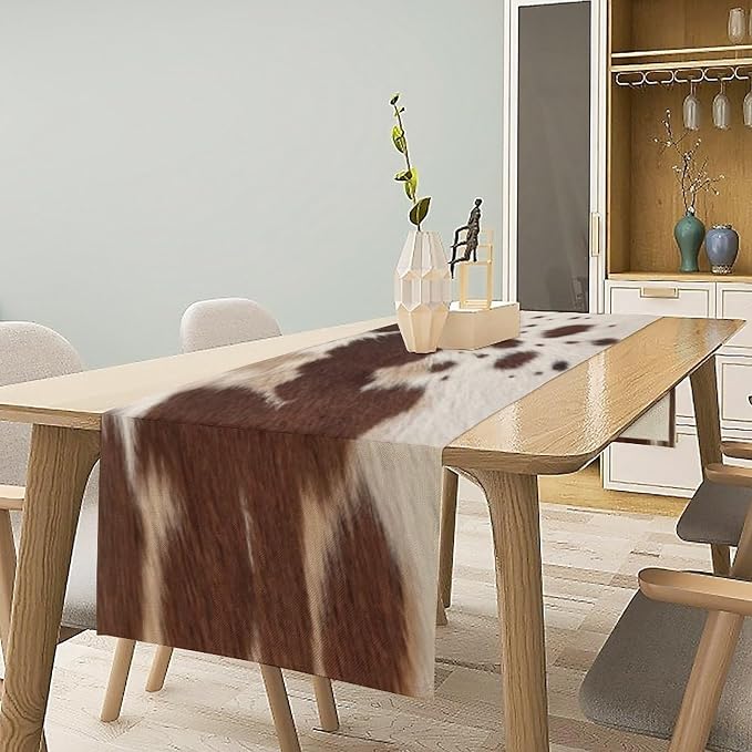 Cow Print Table Runner, 13x36 Inch - Image 2