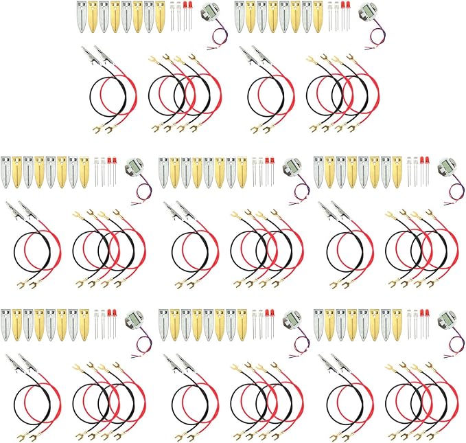 EUDAX Fruit Battery Science Experiment Kit for DIY School Home Teaching Equipment, Orange Lemon Potato Electronic Clock Science Project Kit Physics Educational for Students Teachers (8 Set)