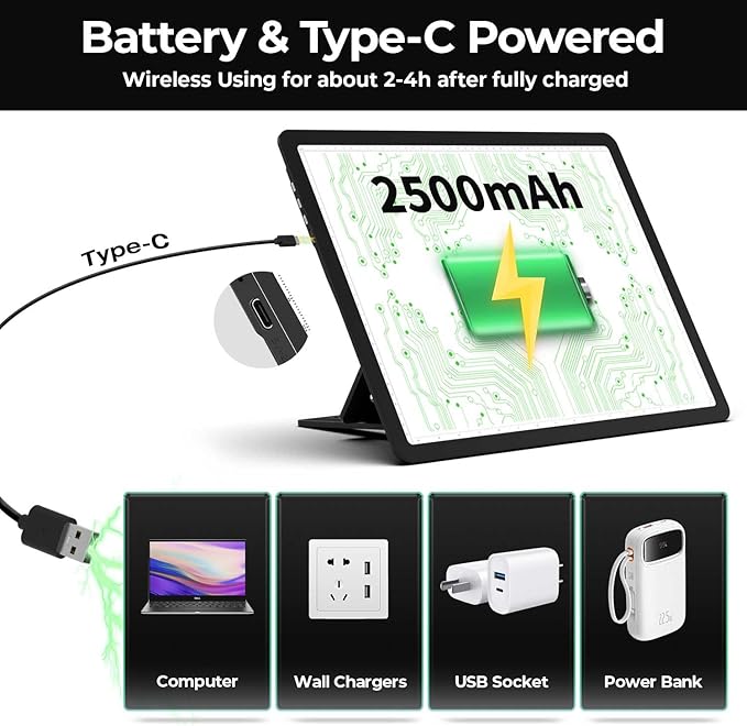 Zocelight Rechargeable A4 Light Pad with Built-in Stand & Bag,Super Bright Magnetic Light Box For Tracing,Wireless Diamond Art Light Board with Side Buttons, Light Table for Diamond Painting,Sketching