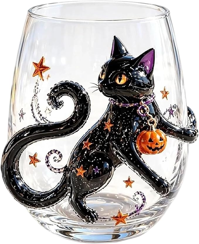 3D Halloween Artisan Glassware Collection, Halloween Artisan Glass Cups | by ALINUOYQ