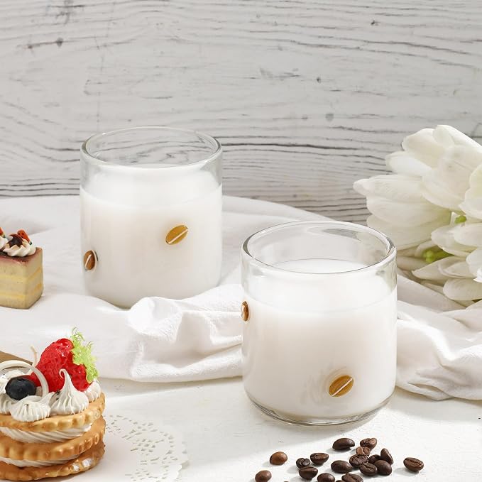 SiliFine 2 Pcs Coffee Icon Juice Glasses - Image 3