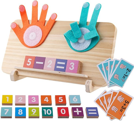 Educational Learning Number Toy for Toddler, Math Manipulatives Number Counting Blocks, Finger Counting Math Toys, Homeschool Supplies for Teaching Early Education Toys, Montessori Toy for Toddler