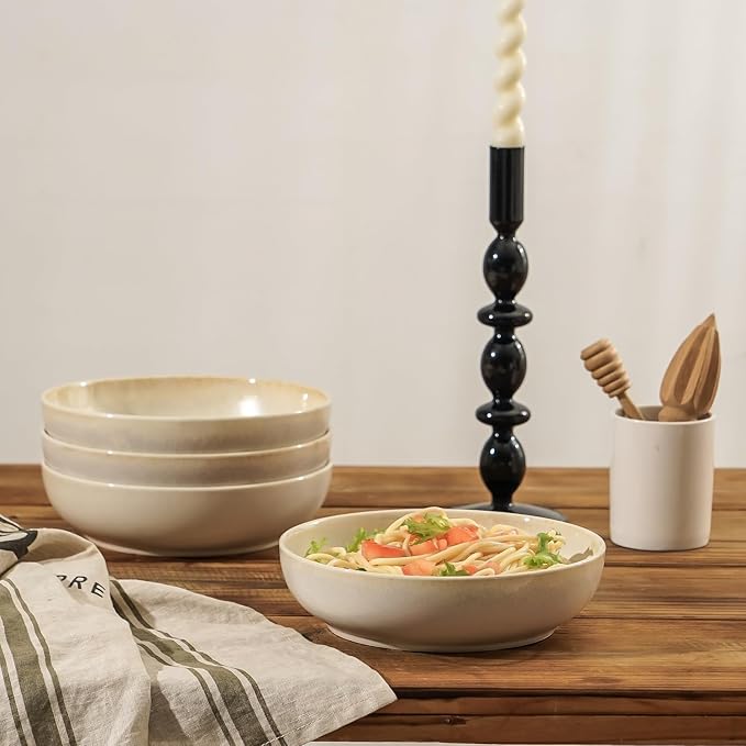 30oz Ceramic bowls set of 4-8" serving bowls - Image 3