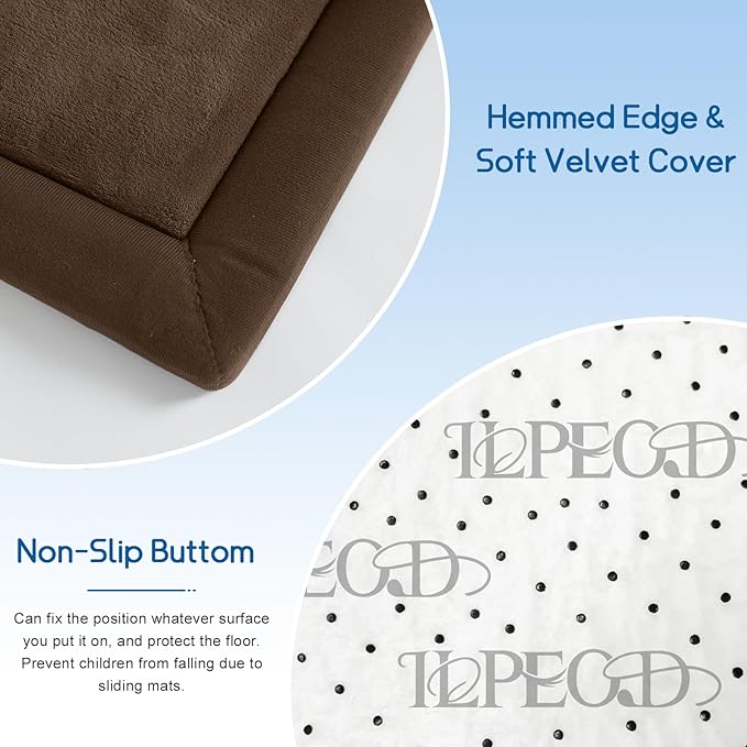 Baby Play Mat for Floor Tummy Time Mat Nursery Rug Muscle Mat Area Rug Playroom Rug Tatami Mat 13'1"x6'7" Memory Foam 1.3" Thick Crawling Mat For Babies,Toddlers, Infants, Kids,Floor Mat,Coffee