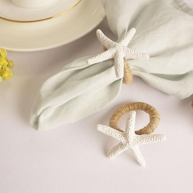 Starfish Napkin Rings Set of 12, Dinner Party, Theme Party, Coastal Table Decor - Image 3