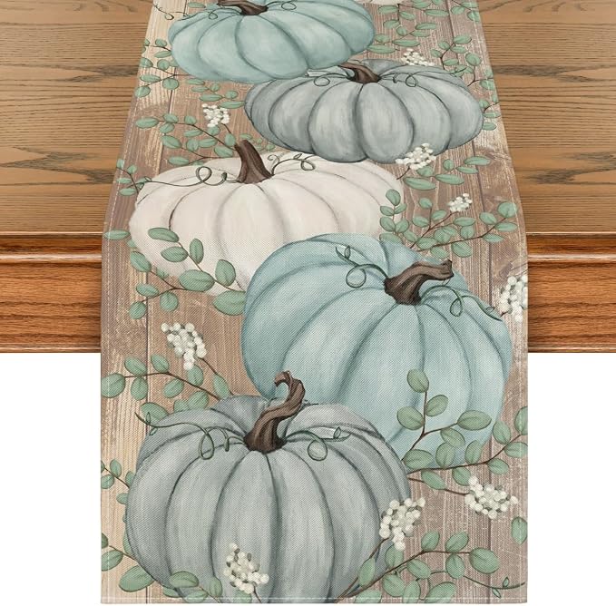 Artoid Mode 210 GSM Fall Table Runner 13x60 Inch Home Party Decor | Pumpkins by ArtoidMode