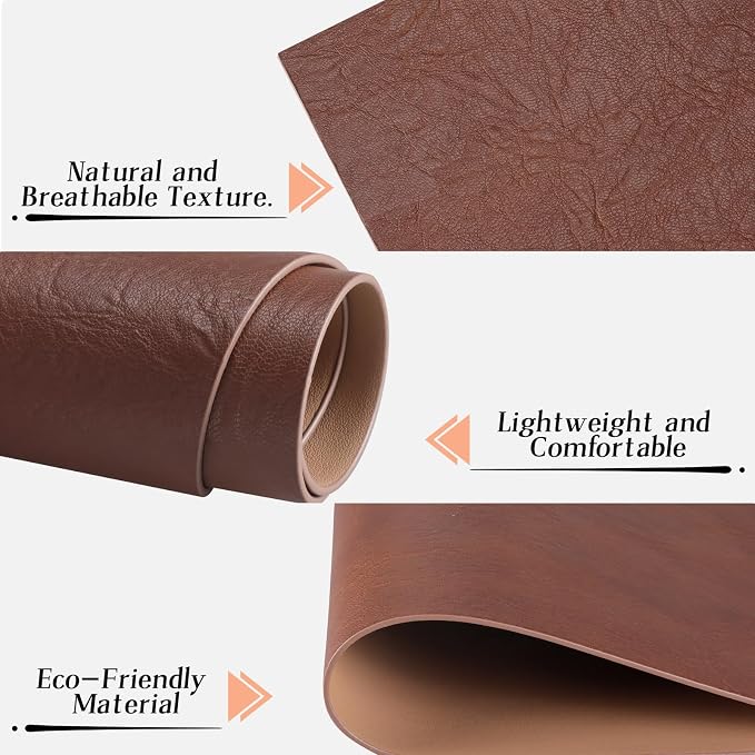 Faux Leather Placemats for Dining Table Set of 6, Edge-Sealed PU Leather Table - Image 7