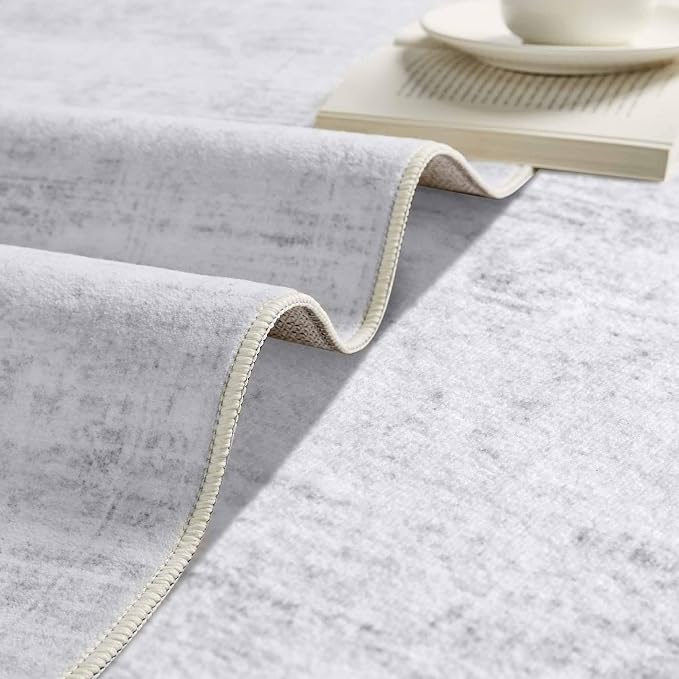 Latte&Fog 3x5 Entryway Blue Area Rugs, Vintage Washable Floral Rugs Boys - Image 8