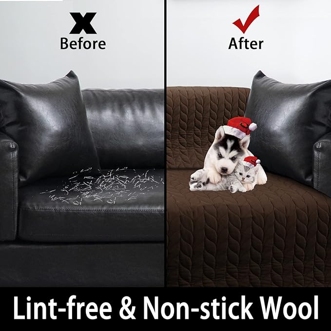 100% Waterproof Dog Bed Cover, 30x70inch Brown Sofa Cover Anti-Slip, Reusable Changing Pad, Washable Camping Mat for Pets/Kids/Adult/Dog/Cat,Geometric Embroidery Blanket 2024 New