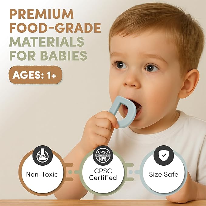 JoyCat Silicone Alphabet Magnetic Letters, 26 Uppercase ABC Fridge Magnets for Toddlers & Kids, Baby Learning Refrigerator Toy Set, Preschool Birthday Gifts for Boys Girls Age 1+ (Muted Color)