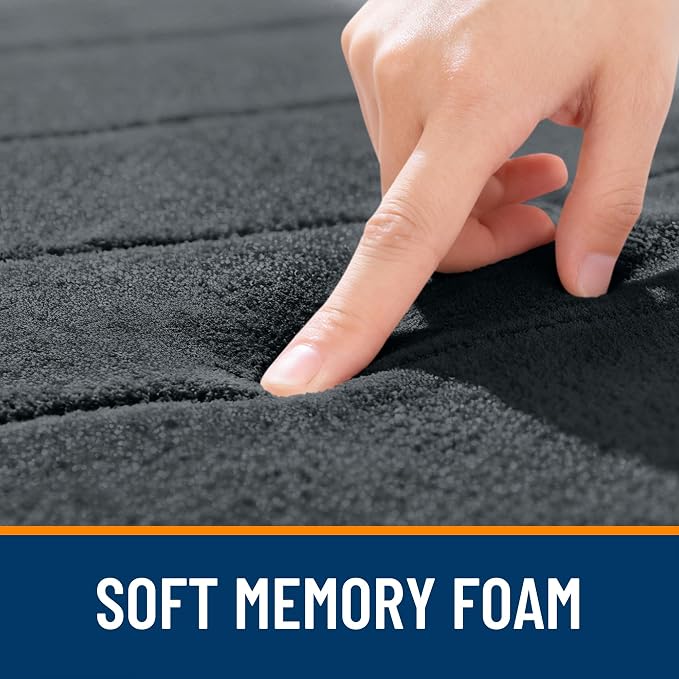 OLANLY Memory Foam Bath Mat 34x21, Super Soft Absorbent Bathroom Rugs, Quick Dry - Image 5