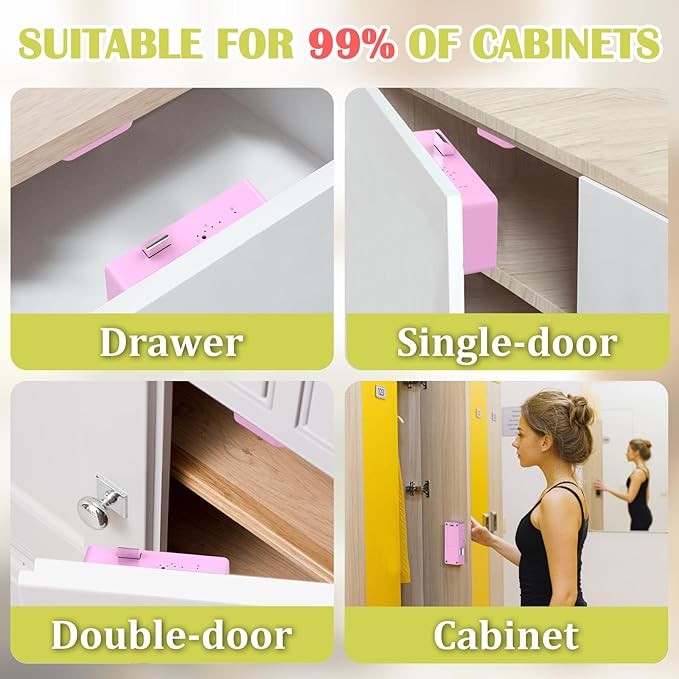 Eseesmart Smart Cabinet Lock, Hidden RFID Electronic Bluetooth Drawer Locks, Baby Proofing Child Safety Cabinet Locks for Liquor Cabinet Locker Drawer Cupboard Desk Dresser Adults