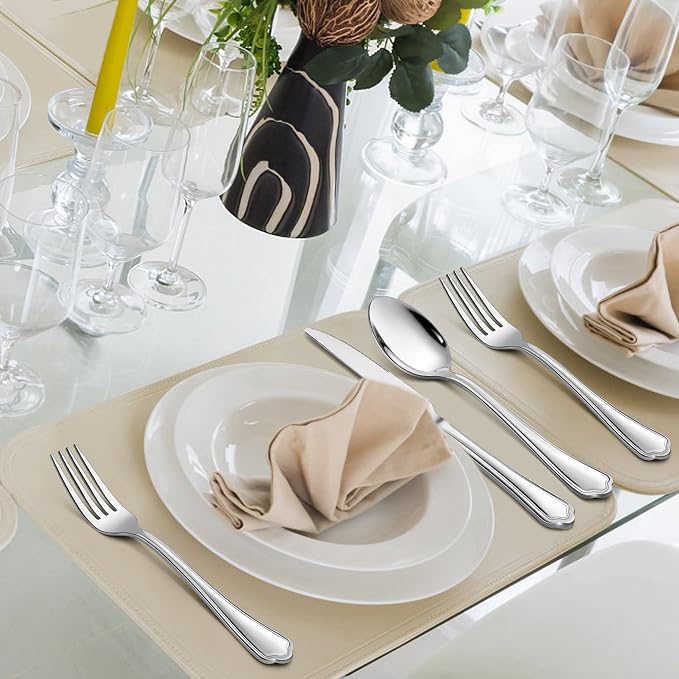 LIANYU 10-Piece Silverware Set for 2, Stainless Steel Flatware Cutlery Set - Image 5