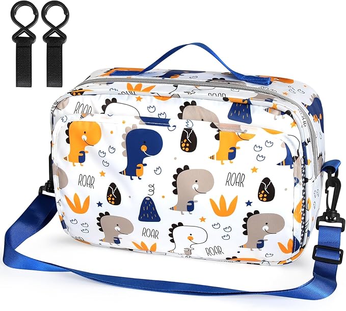 Accmor Stroller Organizer, Universal Stroller Organizer with Insulated Cup Holder Pocket, Dual Purpose Large Capacity Stroller Bag Caddy, Stroller Accessories Fits for Uppababy, Doona, Nuna Strollers