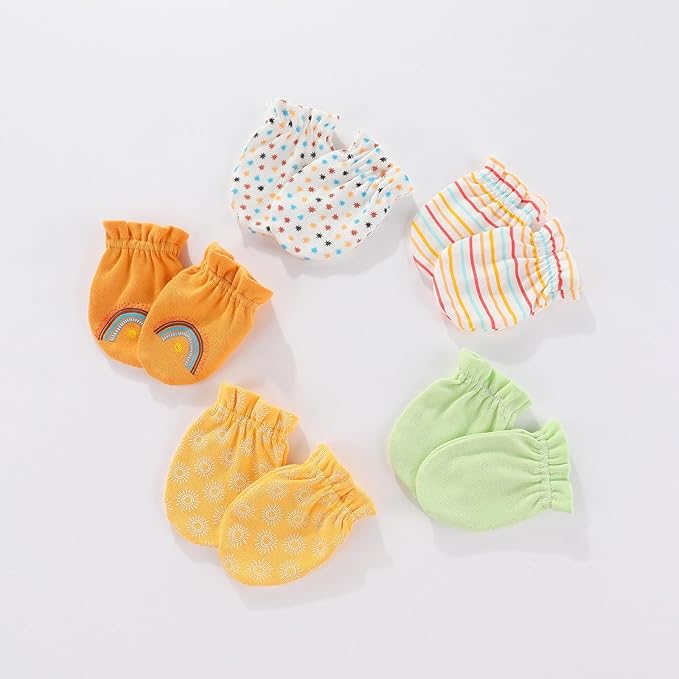Unisex Baby Cotton Scratch Mittens For Newborn Baby Boys Girls Mittens Accessory 0-6 Months