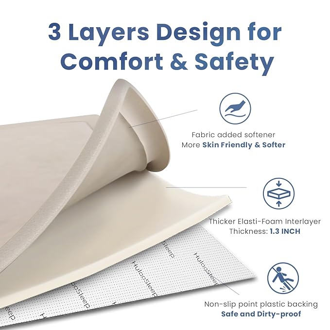 Baby Play Mat for Floor,1.3" Thick Elasti-Foam 74×50 Playpen Mat for Toddlers Infant Kids,Water-Repellent Soft Coral Velvet for Tummy Time, Non-Slip Backing for Crawling,Tatami Style(Beige)