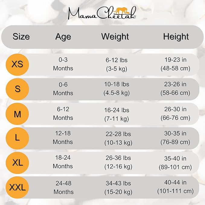 Mama Cheetah Baby Sleep Sack 2.5 TOG, Winter Baby Sleeping Bag with 2-Way Zipper, Organic Cotton Swaddle Transition Wearable Blanket for Boy Girl Infant Toddler, 18-24 Months, 1-Pack