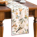 bilin gaier Designer Vintage Linen Small Table Runner, Floral Fruit Pattern by bilingaier