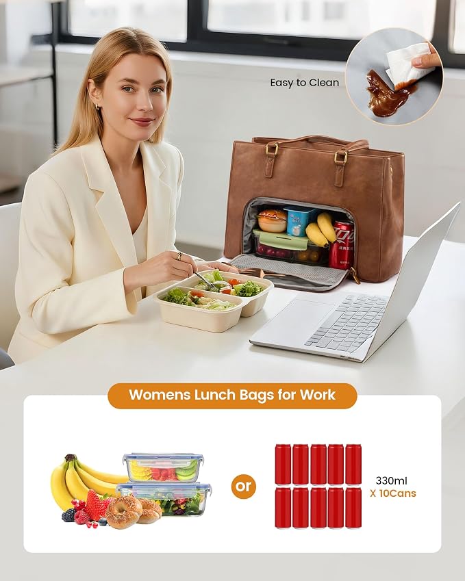 LOVEVOOK Lunch Bag for Women, Work Laptop Tote Bag - Image 5