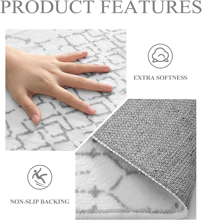 Lahome Moroccan Round Area Rug 5Ft Machine Washable Soft Round Bedroom Rugs - Image 5