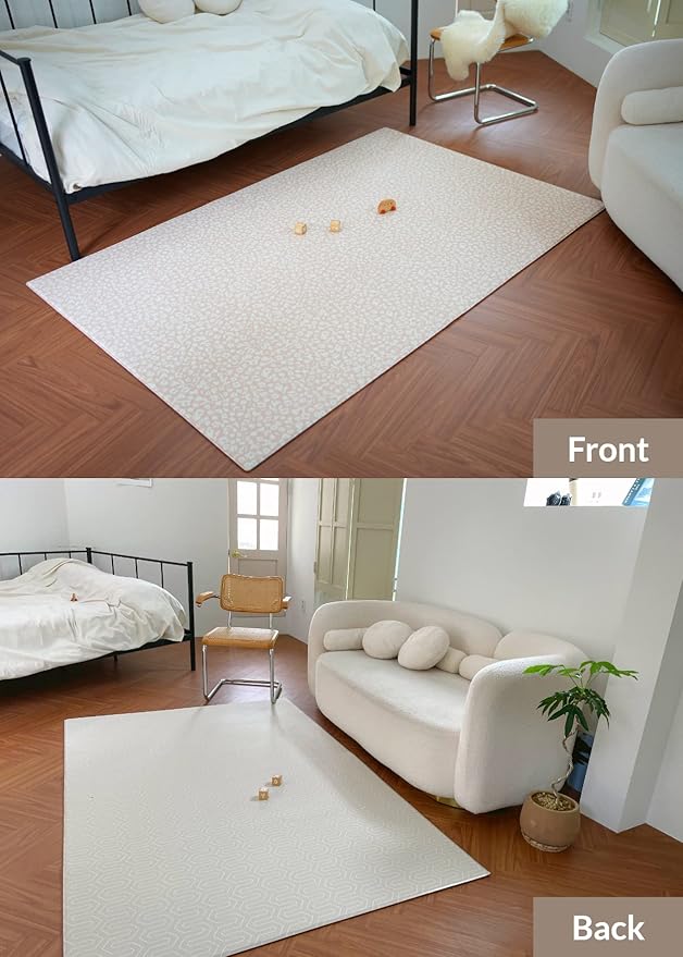 Baby Care Play Mat (Medium, Hygge - Bloom & Entry) 73’’ x 49’’ Original One-Piece Reversible Rollable Waterproof Play Mat for Infants, Babies, Toddler, and Kids