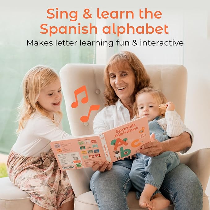 Cali's Books Spanish Nursery Rhymes Sound Book for Babies and Toddlers 1-3 | Baby Books with Spanish Songs for Kids | Libros en Español par Bebes (Spanish ABC)