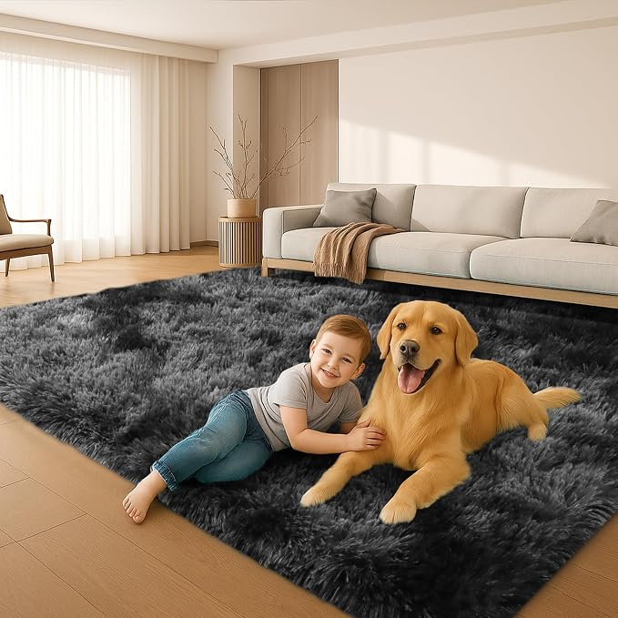 8x10 Area Rugs Living Room, Large Plush Fluffy Bedroom Carpet, Non-Slip - Image 8